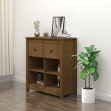 vidaXL Servantă, maro miere, 70x35x80 cm, lemn masiv de pin