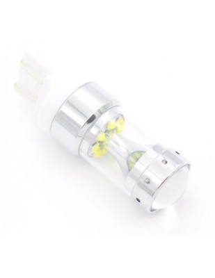 Led auto Canbus T20 (W21W) ALB 60W cu leduri CREE cu o singura intensitate foto