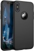 Husa Apple iPhone X, FullBody Elegance Luxury Negru, acoperire completa 360 grade cu folie de sticla gratis