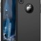 Husa Apple iPhone X, FullBody Elegance Luxury Negru, acoperire completa 360 grade cu folie de sticla gratis