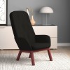 Gossi scaun de relaxare, negru, catifea