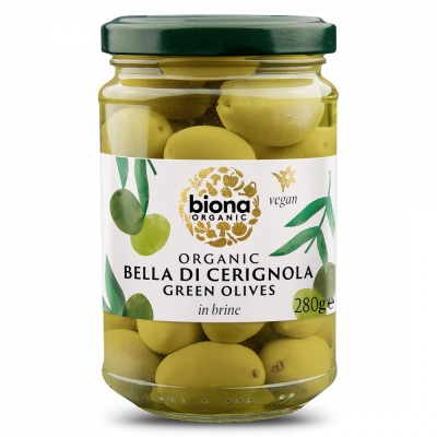 Masline verzi Bella di Cerignola in saramura, bio, 280g, Biona foto