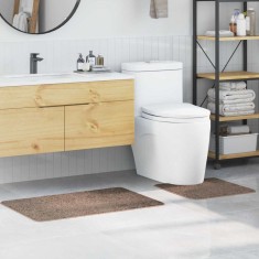 vidaXL Covoraș de baie 2 pcs Maro 50 x 50 cm Polipropilenă