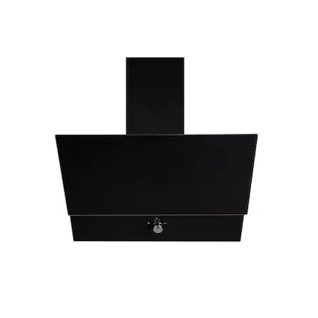 Hota decorativa Zilan Putere absorbtie 650 m3/h, 63 cm, Front sticla neagra