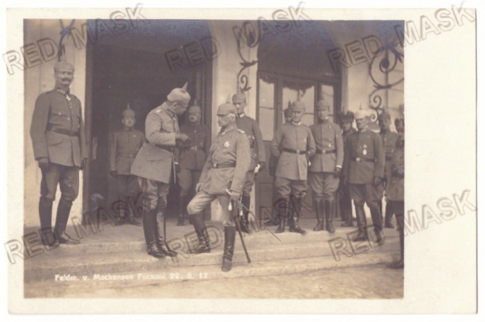 675 - FOCSANI G-ral Mackensen, Military - old postcard, real Photo - unused 1917