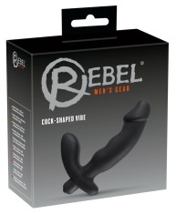 Vibrator negru cu ax ușor ondulat și gland mare la v&acirc;rf Prostate Vibrator (15