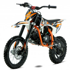 Motocicleta cross copii KXD 110cc KX7/707, 4T, roti 14/12&quot;, culoare alb/por Cod Produs: MX_NEW 8018WO