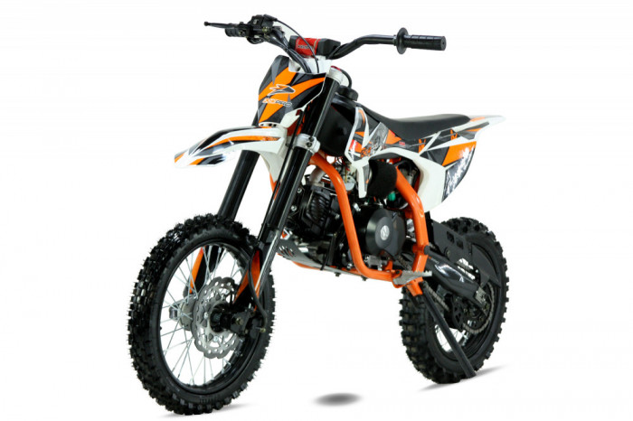 Motocicleta cross copii KXD 110cc KX7/707, 4T, roti 14/12&amp;quot;, culoare alb/por Cod Produs: MX_NEW 8018WO