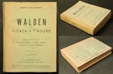rara 1936 WALDEN sau VIATA IN PADURE Prima Editie in Limba Romana &ndash; Henry David Thoreau Panait Musoiu +ESEURI Maurice Muret, Karl Federn, R.W Emerson