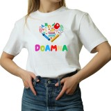 Tricou haios, cu mesaj ''Doamna'' pentruCea mai buna Invatatoare/Profesoara, alb