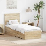 Cumpara ieftin Cadru de pat Stejar sonoma 75 x 190 cm Lemn prelucrat