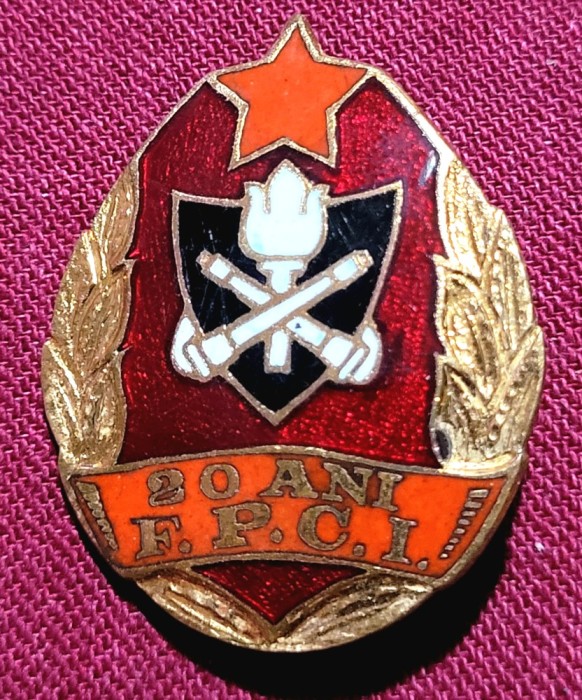 Insigna Pompier 20 de ani FPCI