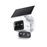 Solar-Powered Dual-Lens Pan Tilt Cam kit, 1 2.8 Progressive Scan CMOS Sensor, Pan Mechanical Range: 334 (360 Pan Coverage), Tilt Mechanical Range: 90