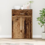 vidaXL Bufet cu sertar cu raft cu depozitare cu ușă Lemn vechi 79 x 38 x 80 cm Lemn compozit