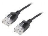 Cablu patch U/UTP 6a 3m OFC PVC negru placare aurit 8 fire, Vention