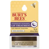 Balsam Buze, Burt&amp;#039;s Bees, din Ceara Albine, Ingrediente 100% Naturale, Tratament pentru Timpul Nopti