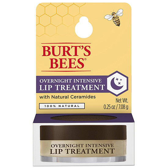Balsam Buze, Burt&#039;s Bees, din Ceara Albine, Ingrediente 100% Naturale, Tratament pentru Timpul Nopti