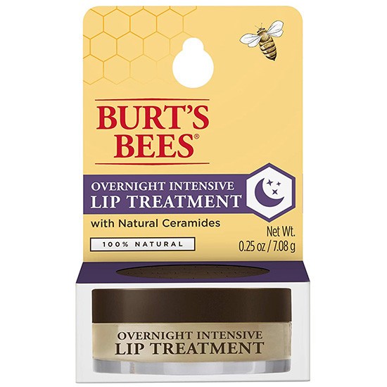 Balsam Buze, Burt&#039;s Bees, din Ceara Albine, Ingrediente 100% Naturale, Tratament pentru Timpul Nopti