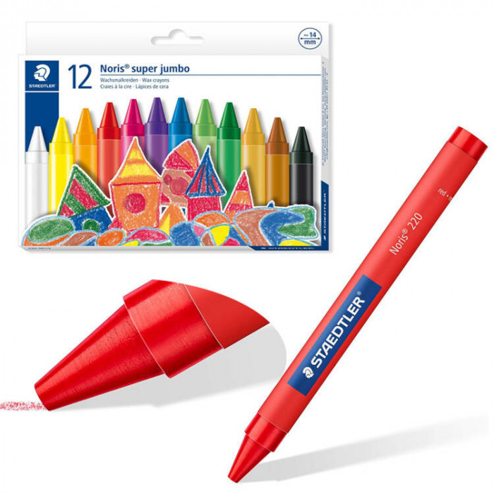 Staedtler Creioane de ceară groase Jumbo 12 creioane de ceară AP0010