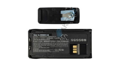 Baterie radio VHBW de &amp;icirc;nlocuire pentru Motorola PMNN4406BR, PMNN4406, PMNN4407 - 2250 mAh 7,4 V Li-Ion + clemă pentru curea foto