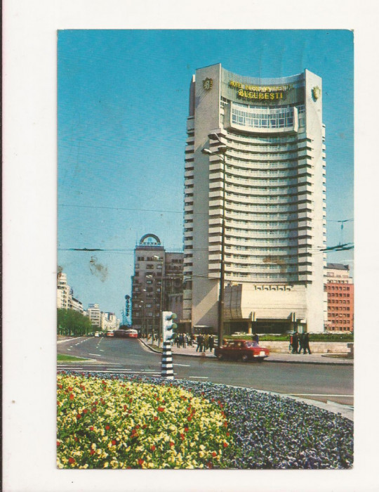 RF7 -Carte Postala- Bucuresti, Hotel Intercontinental, circulata 1973