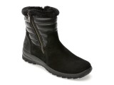 Ghete RIEKER negre, L7187, din piele naturala