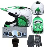 Set casca moto-atv-trotineta-enduro+Ochelari+Manusi+Cagula ,marimi disponibile S,M ,L si XL