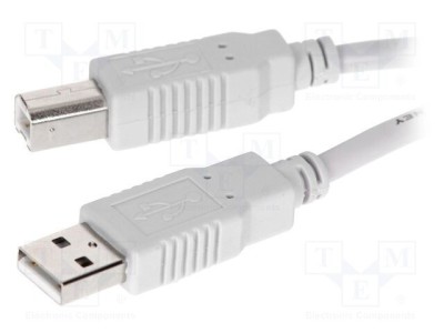 Cablu USB 2.0 USB A - USB B 1m gri BQ CABLE foto
