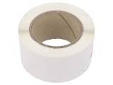 Etichetă autoadezivă albă 6mm x 15mm