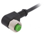 Cablu de Conectare M12 4PIN Unghi 15m PUR 30VAC 4A