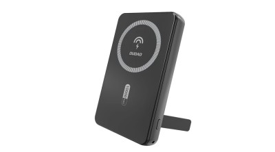 Baterie externă Dudao Powerbank K14S+ 10000mAh 20W USB-A / USB-C / MagSafe cu suport - negru foto