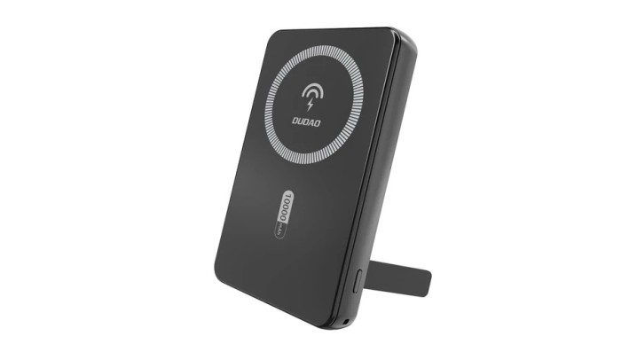 Baterie externă Dudao Powerbank K14S+ 10000mAh 20W USB-A / USB-C / MagSafe cu suport - negru