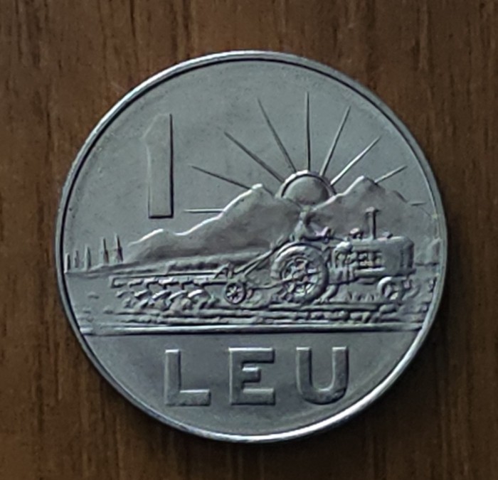 1 leu 1966 RSR / Rom&acirc;nia, luciu de monetarie