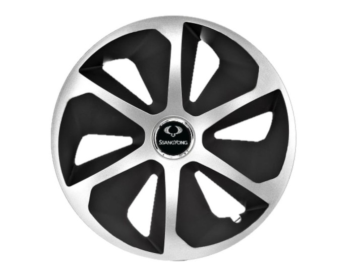Set 4 capace roti Roco Gri-Negru R16 pentru gama auto SsangYong