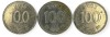 Coreea de Sud , lot 23 - 3 buc x 100 Won 2000 , 2002 , 2003, Asia, Cupru-Nichel
