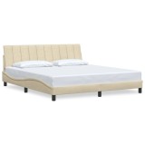 Cumpara ieftin Cadru de pat fara saltea, Hanko, crem, 180x200 cm, textil
