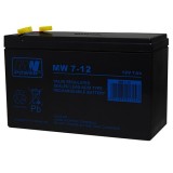 Acumulator stationar AGM VRLA 12V 7Ah MW pentru UPS si sisteme de alarma