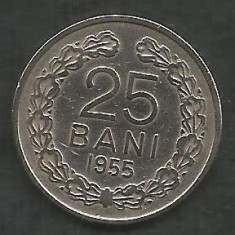 ROMANIA RPR 25 BANI 1955 [1] livrare in cartonas foto