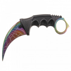 Cutit Karambit Rainbow Web 25 cm teaca plastic cu snur foto