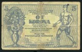 q807 UNGARIA 5 KORONA 1919 varianta rara OSZTRAK-MAGYAR BANK guvernul bolsevic KUN BELA stare buna G