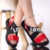 Sandale fara toc aphrodite rosu piele ecologica, 36
