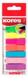 Index plastic 12 x 45 mm 8 culori x 25 file rigla Kores