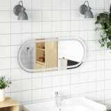 Oglinda de baie cu LED, 80x35 cm, ovala GartenMobel Dekor, vidaXL