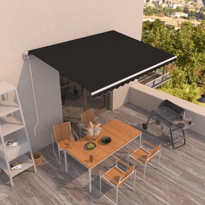 Gossi copertina retractabila automat, antracit, 400x350 cm foto