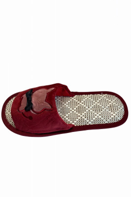 Papuci decupati pentru dama, rosu, marime 40-41, 27 cm foto
