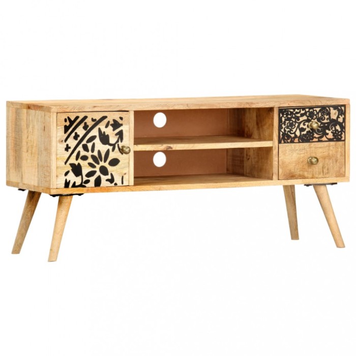 Gossi comoda tv, 100 x 30 x 45 cm, lemn masiv de mango