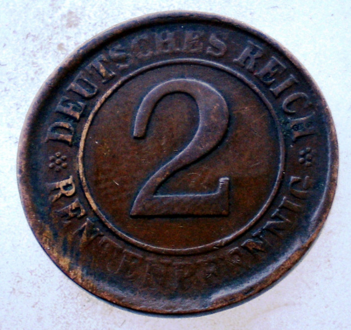 7.725 GERMANIA WEIMAR 2 RENTENPFENNIG 1924 E/F?