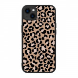 Husa iPhone 14 - Skino Leopard Animal Print, Negru &ndash; Maro