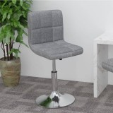 VidaXL Scaun de bar pivotant, gri deschis, material textil