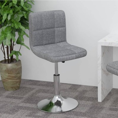 vidaXL Scaun de bar pivotant, gri deschis, material textil foto